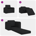 Sofa Pat 2 în 1 Negru 98x71x83 cm Țesătură - WALTI WALTI