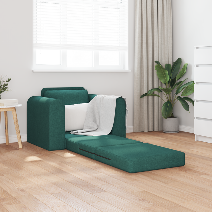 Sofa Pat de Podea 2 în 1 Verde Întunecat 98x71x83 cm Textil - WALTI WALTI