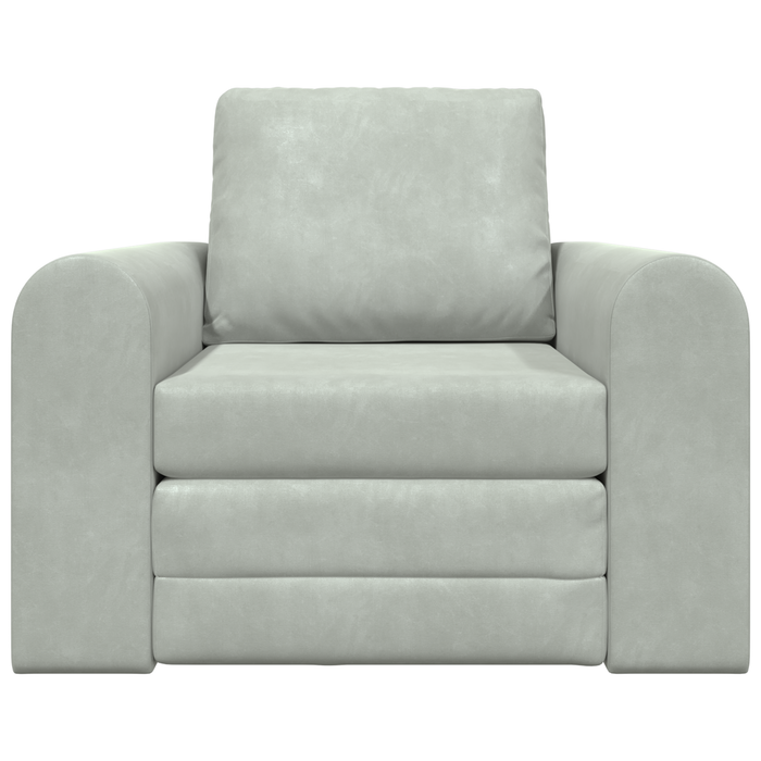 Canapea Pat 2 în 1 Gri Deschis 98x71x83 cm Catifea - WALTI WALTI