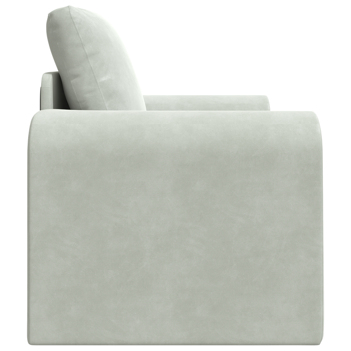 Canapea Pat 2 în 1 Gri Deschis 98x71x83 cm Catifea - WALTI WALTI