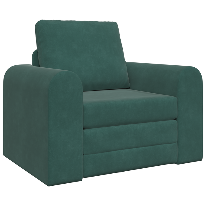 Canapea pat 2 în 1 verde închis 98x71x83 cm catifea - WALTI WALTI