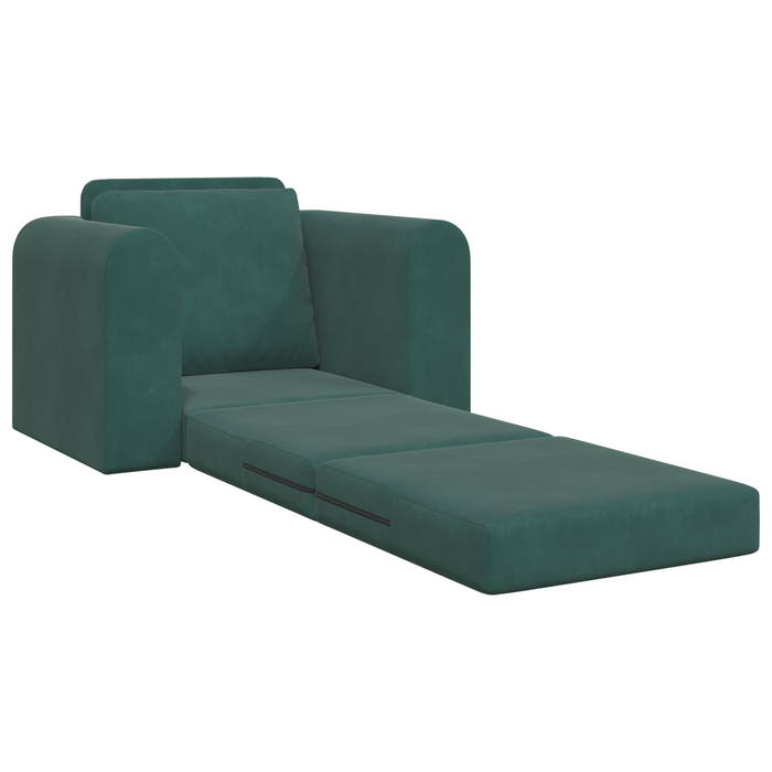 Canapea pat 2 în 1 verde închis 98x71x83 cm catifea - WALTI WALTI