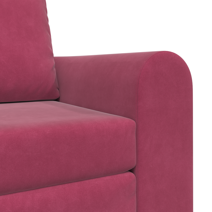 Sofa Pat 2 în 1 Roșu Vin 98x71x83 cm Catifea - WALTI WALTI