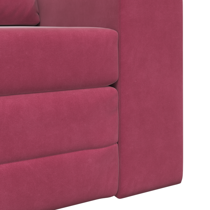 Sofa Pat 2 în 1 Roșu Vin 98x71x83 cm Catifea - WALTI WALTI