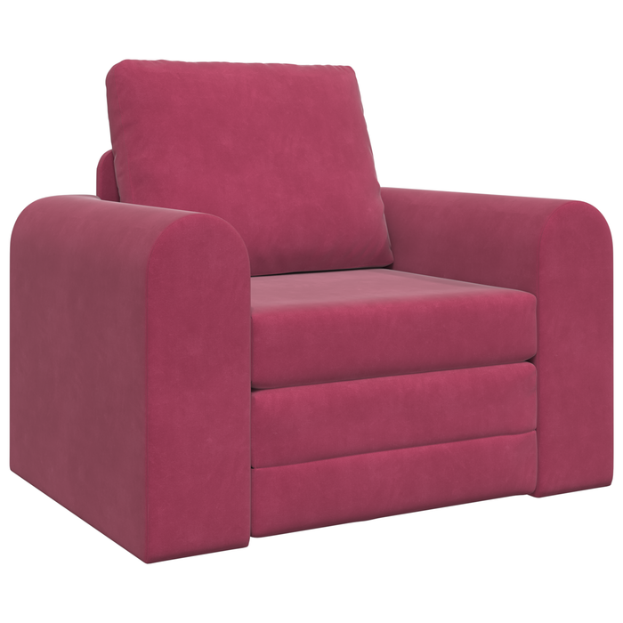 Sofa Pat 2 în 1 Roșu Vin 98x71x83 cm Catifea - WALTI WALTI