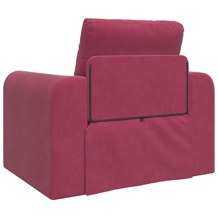 Sofa Pat 2 în 1 Roșu Vin 98x71x83 cm Catifea - WALTI WALTI