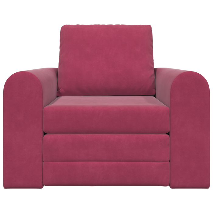 Sofa Pat 2 în 1 Roșu Vin 98x71x83 cm Catifea - WALTI WALTI