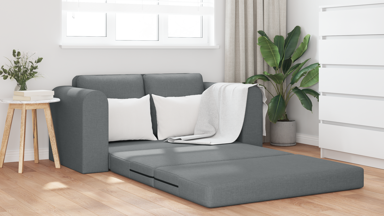 Canapea Pat 2 în 1 Gri închis 148x71x83 cm Stofă - WALTI WALTI