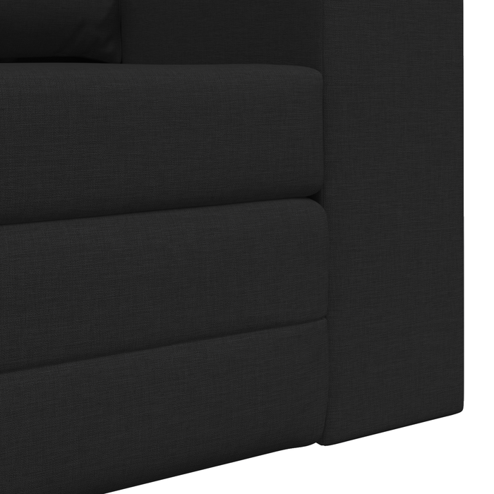 Canapea Pat 2-in-1 Neagră 148x71x83 cm Țesătură - WALTI WALTI