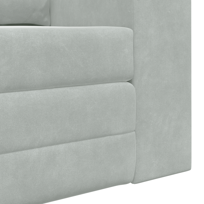 Canapea Pat 2 în 1 Gri Deschis 148x71x83 cm Catifea - WALTI WALTI