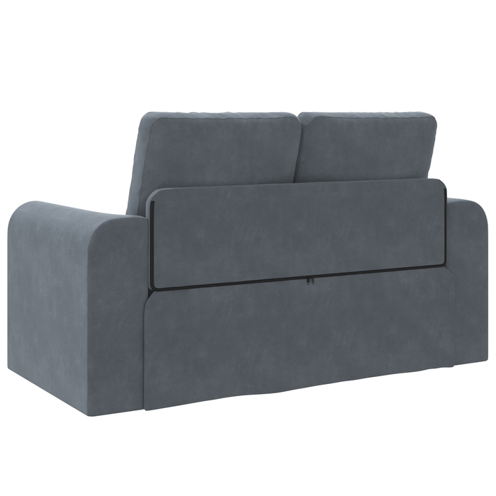 Canapea Pat 2 în 1 Gri Întunecat 148x71x83 cm Velvet - WALTI WALTI