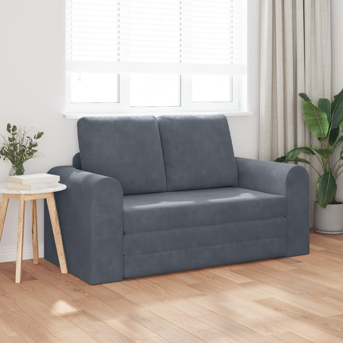 Canapea Pat 2 în 1 Gri Întunecat 148x71x83 cm Velvet - WALTI WALTI