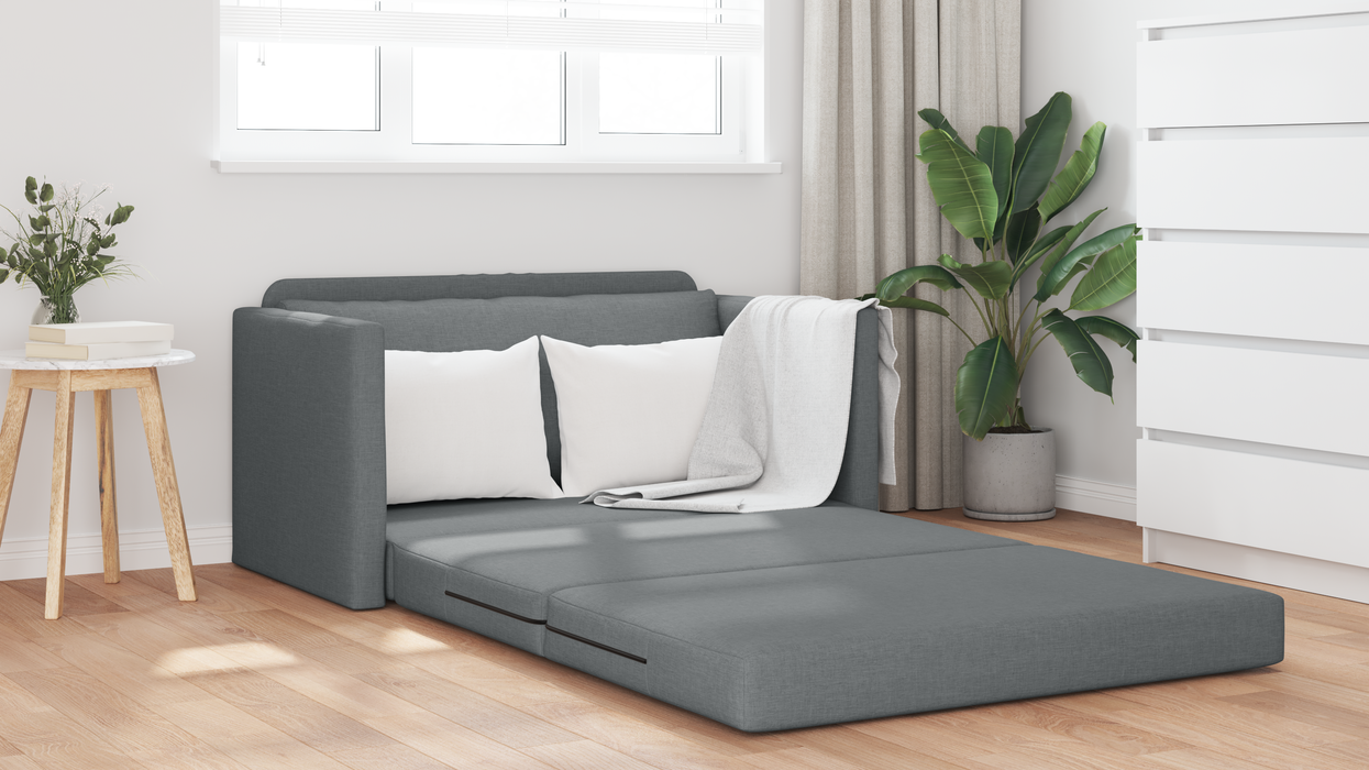 Canapea pat 2 în 1 gri închis 124x71x78 cm material textil - WALTI WALTI