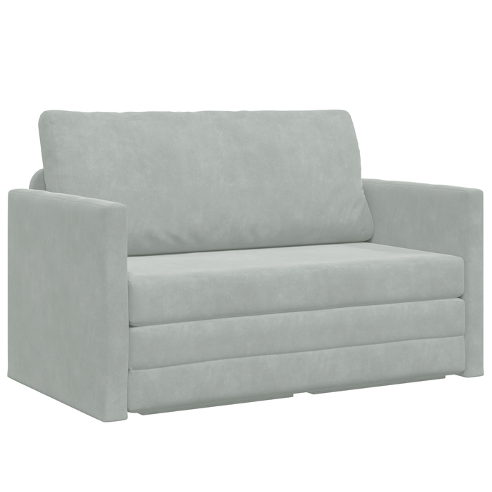 Canapea Pat 2-in-1 Gri deschis 124x204x61 cm Catifea - WALTI WALTI