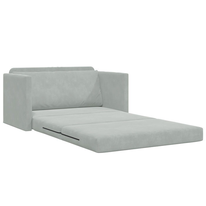 Canapea Pat 2-in-1 Gri deschis 124x204x61 cm Catifea - WALTI WALTI
