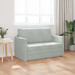 Canapea Pat 2-in-1 Gri deschis 124x204x61 cm Catifea - WALTI WALTI