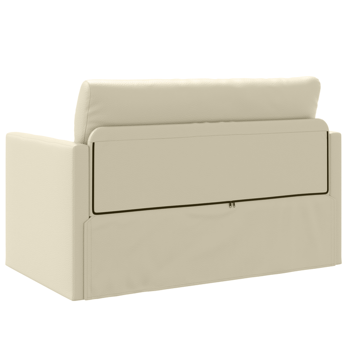 Canapea Pat 2 în 1 Crem 124x71x78 cm Piele Sintetică - WALTI WALTI