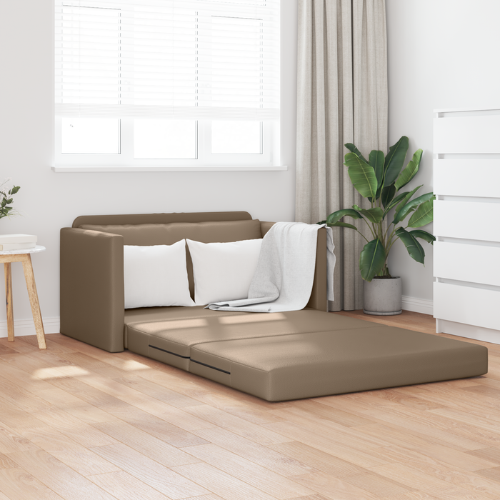 Canapea Pat 2 în 1 Cappuccino 124x71x78 cm Faux Leather - WALTI WALTI