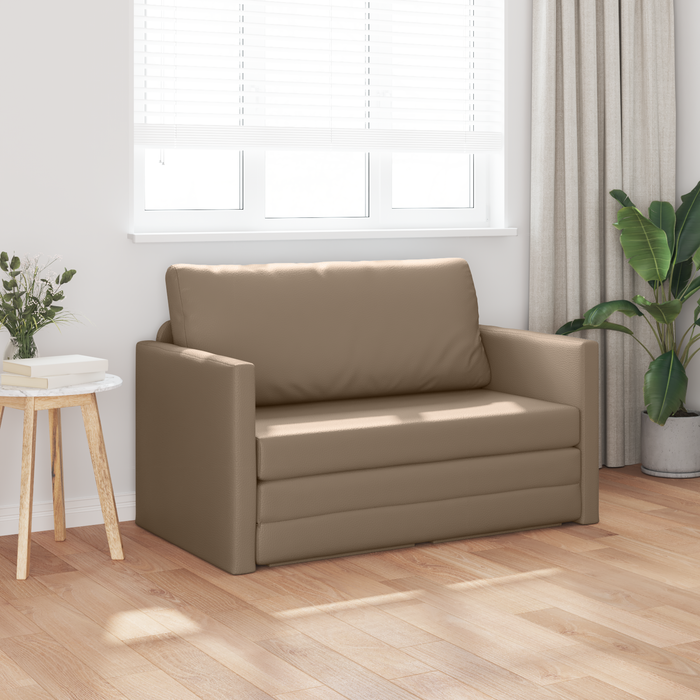 Canapea Pat 2 în 1 Cappuccino 124x71x78 cm Faux Leather - WALTI WALTI