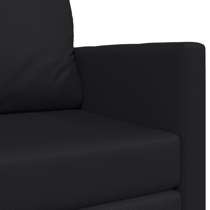 Canapea de Podea Pat 2 în 1 Neagră 124x71x78 cm Piele Sintetică - WALTI WALTI