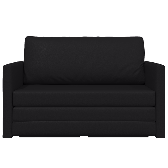Canapea de Podea Pat 2 în 1 Neagră 124x71x78 cm Piele Sintetică - WALTI WALTI