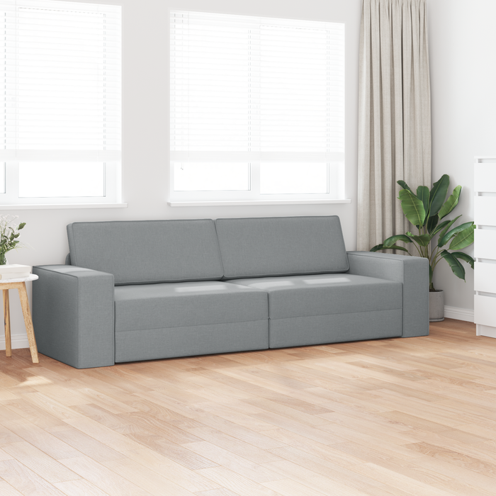 Canapea Pat Floor 2 în 1 Gri Deschis 245x150x60,5 cm Țesătură - WALTI WALTI