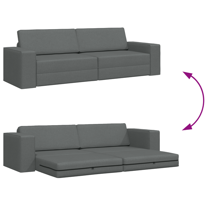 Canapea Pat 2-in-1 Gri Închis 245x150x60.5 cm Material - WALTI WALTI