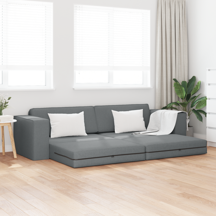 Canapea Pat 2-in-1 Gri Închis 245x150x60.5 cm Material - WALTI WALTI