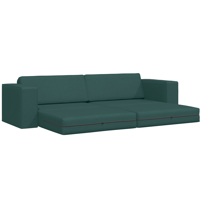 Canapea Pat de Podea 2 în 1 Verde Închis 245x150x60.5 cm Material Textil - WALTI WALTI