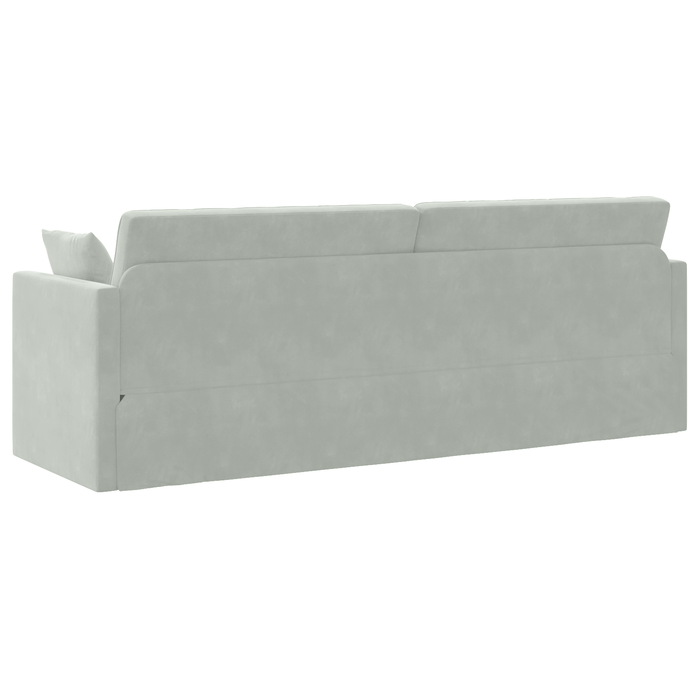 Sofa Pat pentru Podea 2-in-1 Gri Deschis 213x144x60 cm Catifea - WALTI WALTI