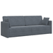 Sofa Pat 2 în 1 Gri Întunecat 213x144x60 cm Catifea - WALTI WALTI
