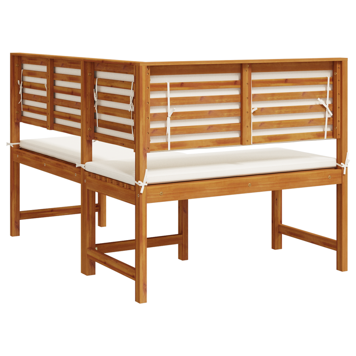 Bancă colțar de grădină cu perne 140x100x91cm lemn masiv acacia - WALTI WALTI