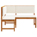 Bancă colțar de grădină cu perne 140x100x91cm lemn masiv acacia - WALTI WALTI