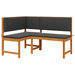 Bancă colțar de grădină cu perne 140x100x91cm lemn masiv acacia - WALTI WALTI