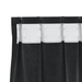 Draperii opace cu bandă superioară, 2 buc., negru, catifea - WALTI WALTI