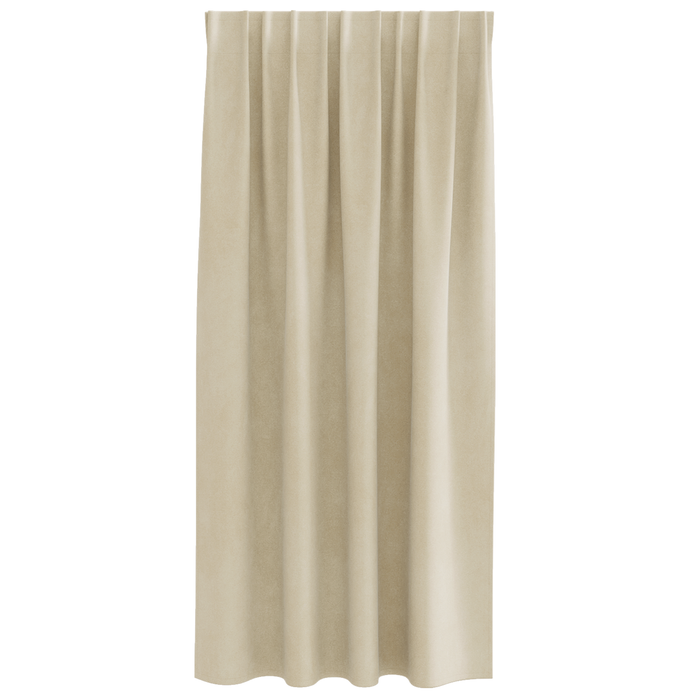 Draperii opace cu bandă superioară, 2 buc., crem, catifea - WALTI WALTI