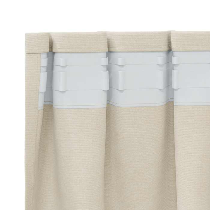 Draperii opace cu bandă superioară, 2 buc., crem, catifea - WALTI WALTI