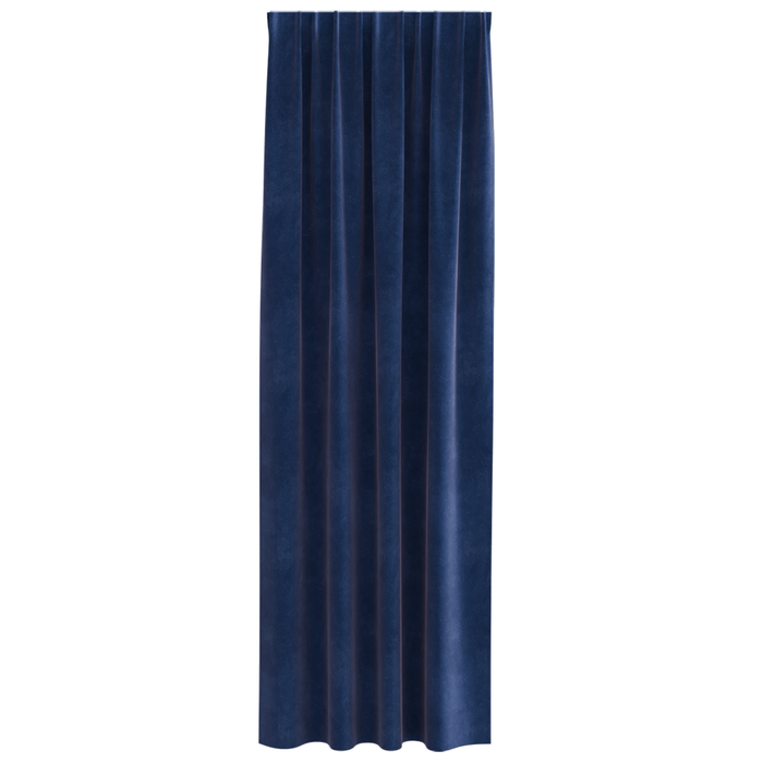 Draperii opace cu bandă, 2 buc., albastru închis, catifea - WALTI WALTI