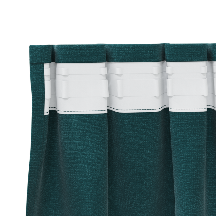 Draperii opace cu bandă superioară, 2 buc. verde închis catifea - WALTI WALTI