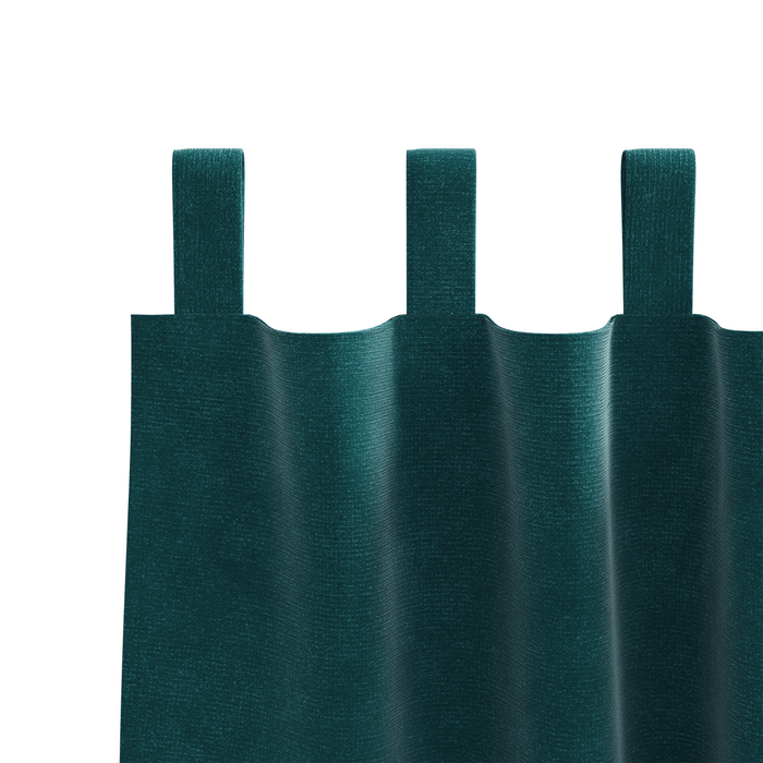 Draperii opace cu agățătoare, 2 buc., verde închis, catifea - WALTI WALTI