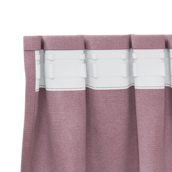 Draperii opace cu bandă superioară, 2 buc., roz închis, catifea - WALTI WALTI