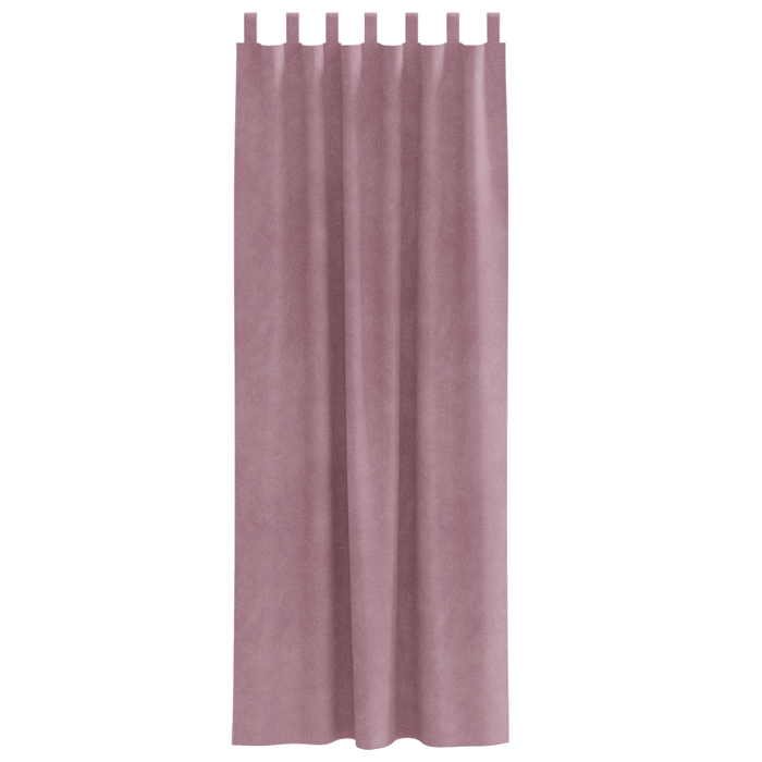 Draperii opace cu agățătoare, 2 buc., roz închis, catifea - WALTI WALTI