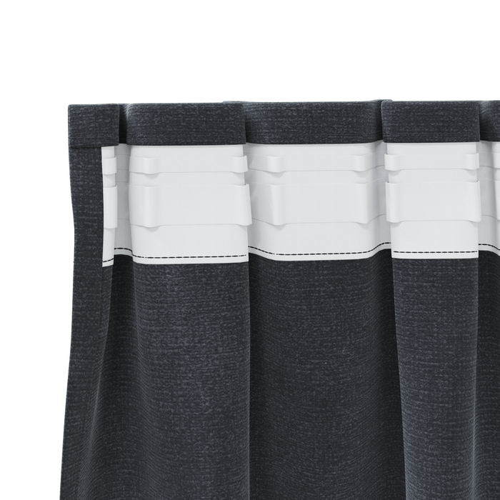 Draperii opace cu bandă superioară, 2 buc., gri deschis catifea - WALTI WALTI