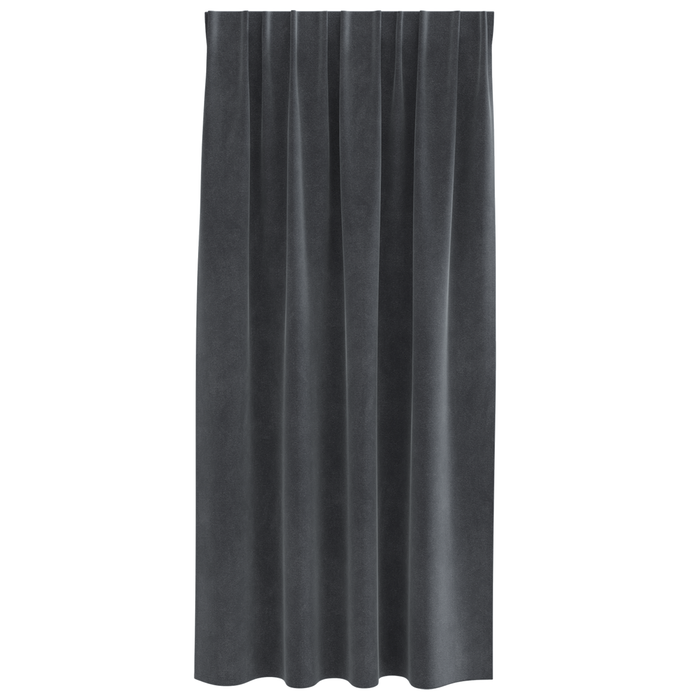 Draperii opace cu bandă superioară, 2 buc., gri deschis catifea - WALTI WALTI
