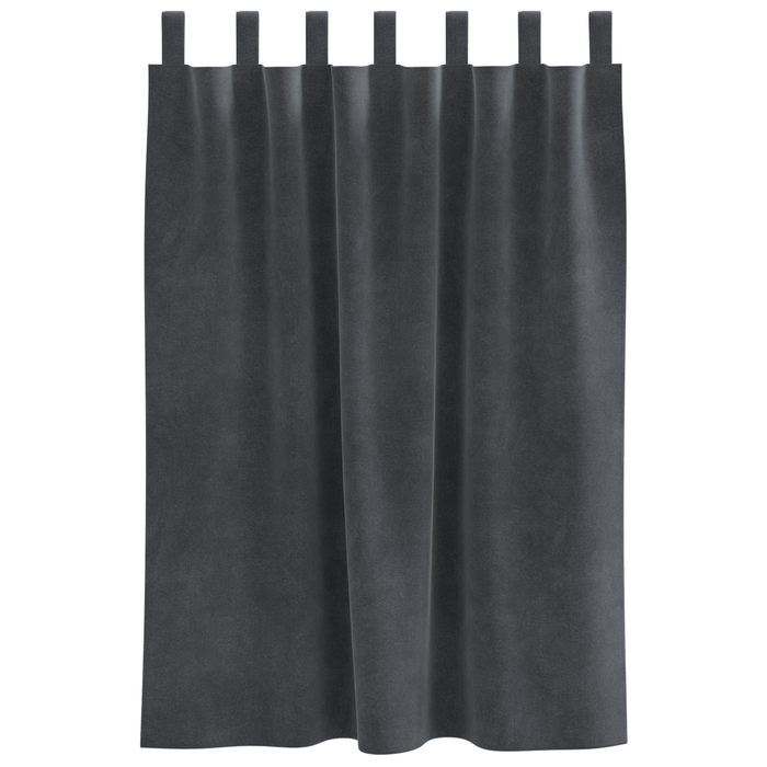 Draperii opace cu agățătoare, 2 buc., gri deschis, catifea - WALTI WALTI