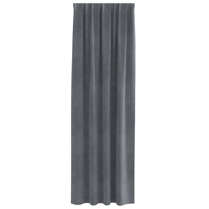 Draperii opace cu bandă superioară, 2 buc., gri deschis, catifea - WALTI WALTI