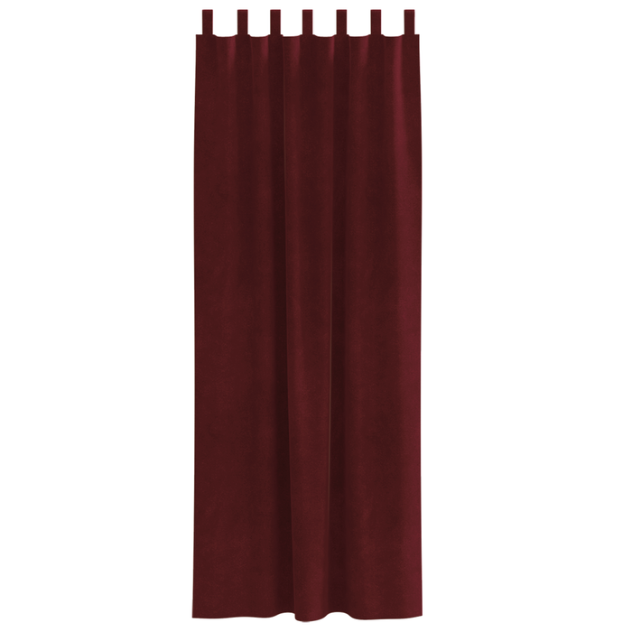 Draperii opace cu agățătoare, 2 buc., bordo, catifea - WALTI WALTI