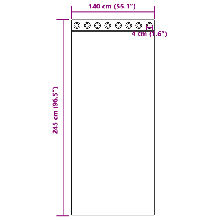 Perdele cu perdele 2 pcs Bej 245 x 140 cm Poliester - WALTI WALTI