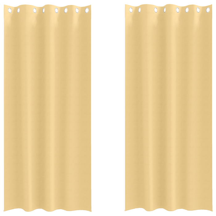 Perdele cu perdele 2 pcs Bej 260 x 140 cm Poliester - WALTI WALTI