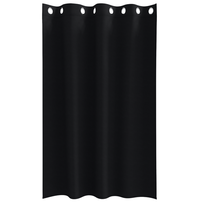 Perdele cu perdele 2 pcs Negru 175 x 140 cm Poliester - WALTI WALTI